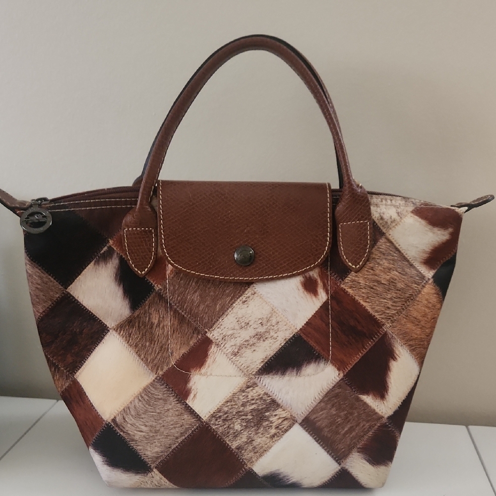 Longchamp Patch Pony Print Handbag